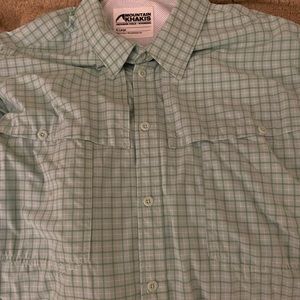 Sea green button up shirt
